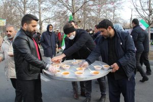 گزارش تصویری از حضور اصناف در جشن 22 بهمن و برپایی ایستگاه صلواتی